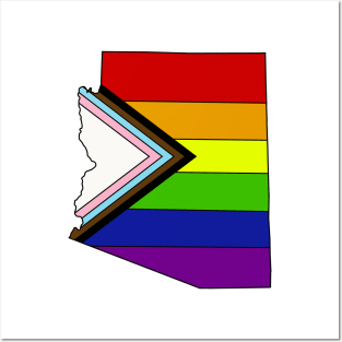 Progress pride flag - Arizona Posters and Art